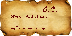 Offner Vilhelmina névjegykártya